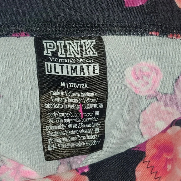 PINK Victoria’s Secret Ultimate Womens Size M Floral Leggings - Picture 8 of 10